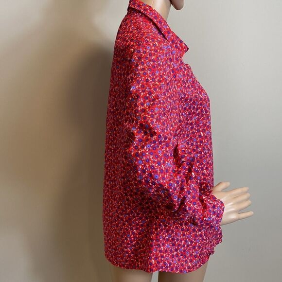 ❤️Last Chance U.S. Polo ASSN floral print cotton blend button down shirt size L - Picture 5 of 9